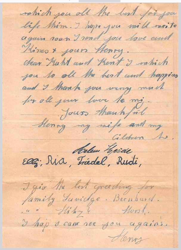 POW letter to Banstead